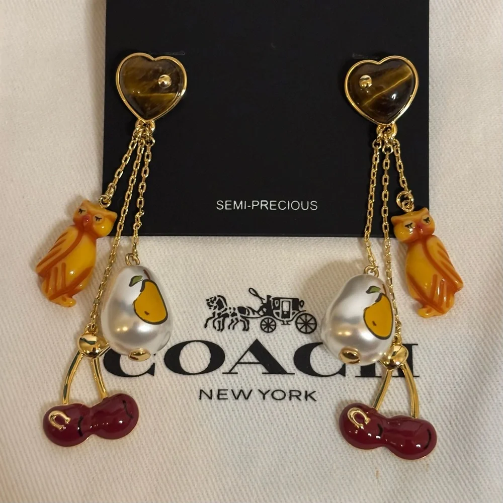 Coach Mixed Charm Statement Earrings - Picture 4 of 9